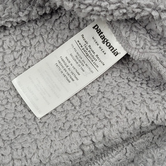 Patagonia Women's L Synchilla Fleece Pullover Gray 1/4 Zip Jacket Sweater - Picture 4 of 9